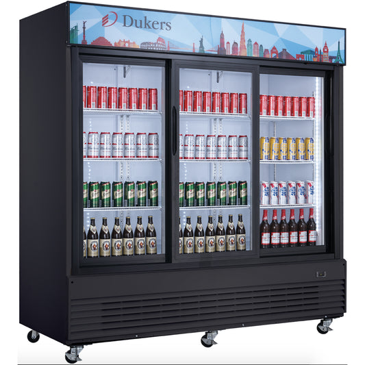 Commercial Glass Sliding 3-Door Merchandiser Refrigerator