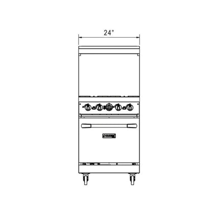 Dukers Gas Range with 4 Open Burners